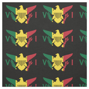 U.S. Virgin Islands Flagga, Rasta, Grönt Gult Red Tyg