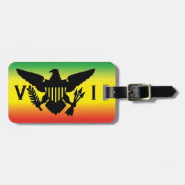 U.S. Virgin Islands Flagga, Rasta, Grönt Red Gult Bagagebricka