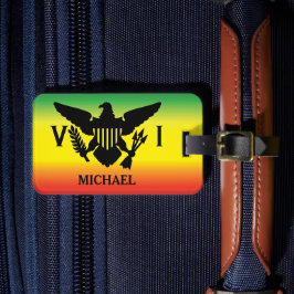 U.S. Virgin Islands Flagga, Rasta, Grönt Red Gult Bagagebricka