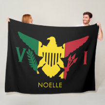 U.S. Virgin Islands Flagga, Rasta Red, Gult, Grönt