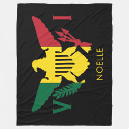 U.S. Virgin Islands Flagga, Rasta Red, Gult, Grönt Fleecefilt