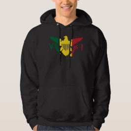 U.S. Virgin Islands Flagga Rasta, Red Gult Grönt Hoodie