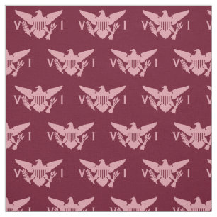 U.S. Virgin Islands Flagga (Small) Rosa & Burgundy Tyg