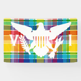 U.S. Virgin Islands Flagga (White), Madras