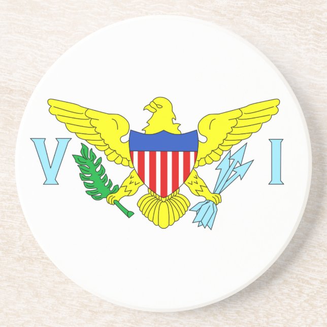 U.S. Virgin Islands Underlägg Sandsten (Framsidan)