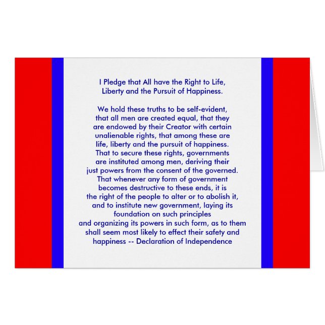 ! U Skapa I-löfte Hälsningskort (Framsidan Horizontal)