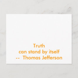 ! U Skapa sanning kan stå ensam Vykort