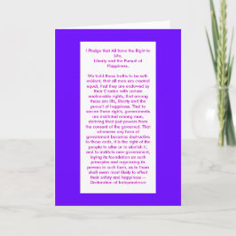 ! U Skapa självständighetsförklaring Kort