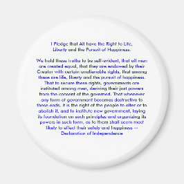 ! U Skapa självständighetsförklaring Magnet