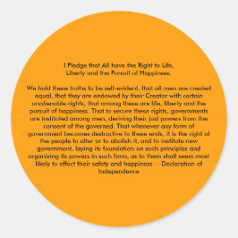 ! U Skapa självständighetsförklaring Runt Klistermärke