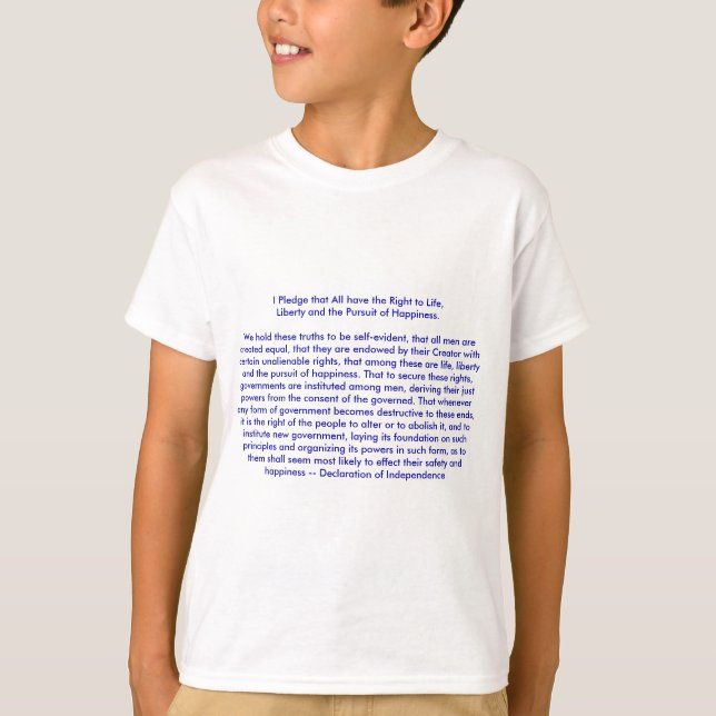 ! U Skapa självständighetsförklaring Tee Shirt (Framsida)
