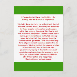 ! U Skapa självständighetsförklaring Vykort