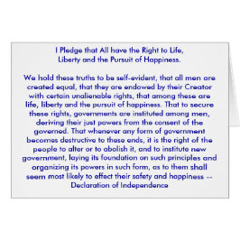 !!! U skapar förklaring av självständighet Hälsningskort