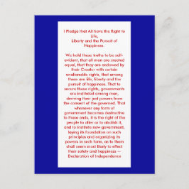 !!! U Skapar självständighetsförklaringen Vykort