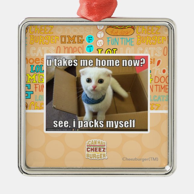 U tar mig som är hem- nu? julgransprydnad metall (Framsidan)