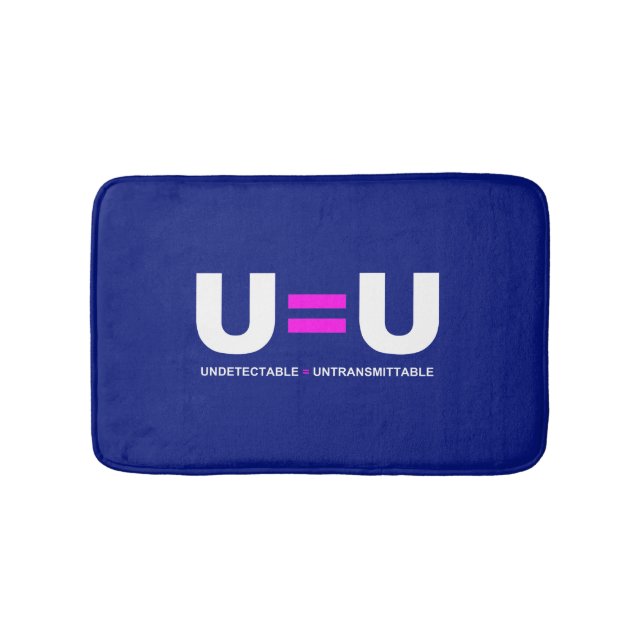 U=U HIV Odetekterbara lika med ej överförbara Badrumsmatta (Framsidan)