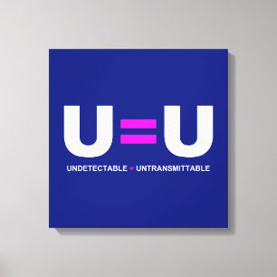 U=U HIV Odetekterbara lika med ej överförbara Canvastryck
