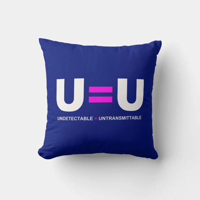 U=U HIV Odetekterbara lika med ej överförbara Kudde (Framsida)