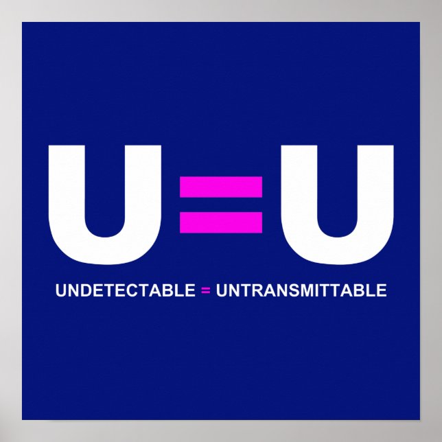 U=U HIV Odetekterbara lika med ej överförbara Poster (Framsidan)