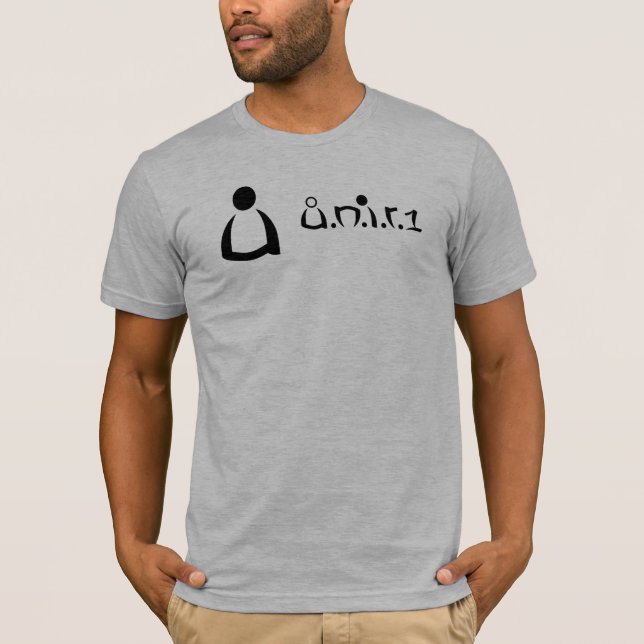 u u.n.i.r.1 BlackAndWhiteForTrademark20090820 T Shirt (Framsida)