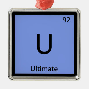 U - Ultimat symbol för Frisbeesportkemi Julgransprydnad Metall