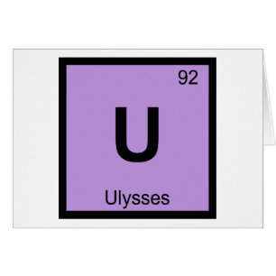 U - Ulysses Grekisk kemi periodiska systemet Hälsningskort