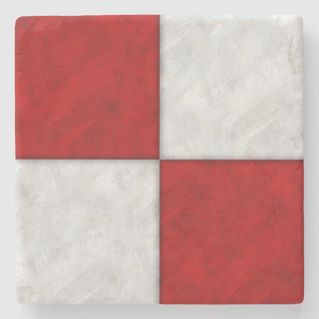 U Uniform Vattenfärg Nautilus Signal Marin Flagga Underlägg Sten (Framsidan)