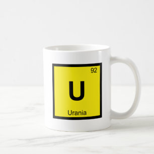 U - Urania Muse Kemisk Periodiska Systemets Symbol Kaffemugg