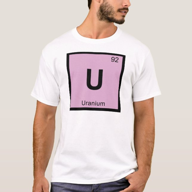 U - Urankemi Periodic Bord Symbol T Shirt (Framsida)
