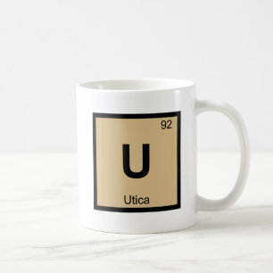 U - Utica New York Kemisk Periodiska Systemets Sym Kaffemugg