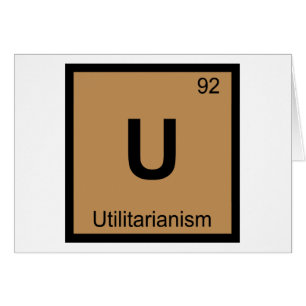 U - Utilitarism Filosofi Kemi Symbol Hälsningskort