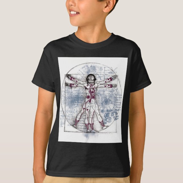 U.V-MAN (den universella Vitruvian manen) Tee (Framsida)