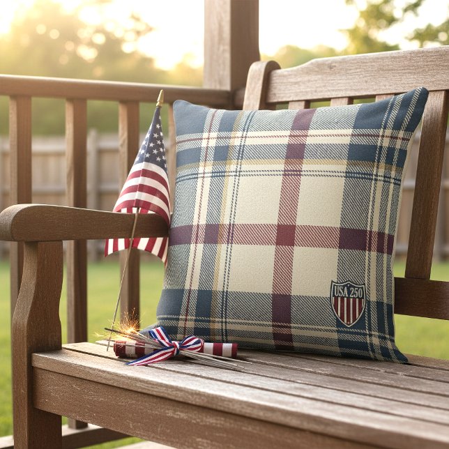 UA 250 American Plaid Shield Motif ID1301 Kudde (Skapare uppladdad)