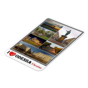 UA Ukraina - Odessa - I Kärlek Mosaic - Magnet
