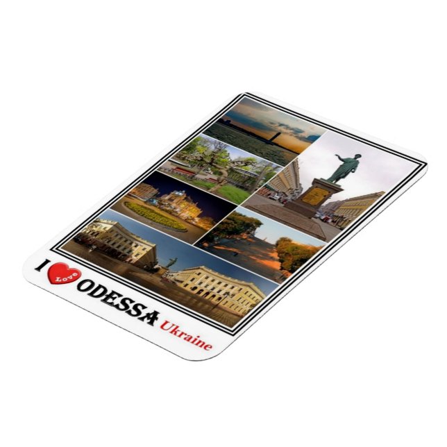 UA Ukraina - Odessa - I Kärlek Mosaic - Magnet (Vänstra Sidan)