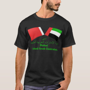 UAE & den Dubai flagga belägger med tegel T Shirt