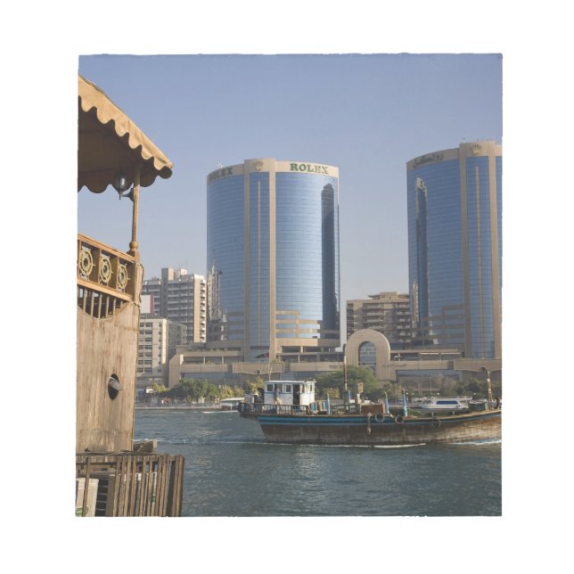 UAE, Dubai, Dubai Bäck. Dhow-kryssningskanal Anteckningsblock (Framsida)