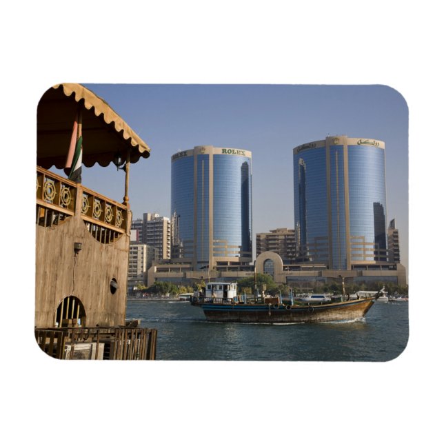 UAE, Dubai, Dubai Bäck. Dhow-kryssningskanal Magnet (Horisontell)