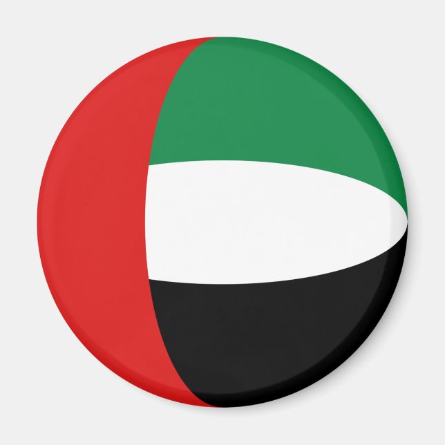 UAE Fisheye Flagga Magnet (Framsidan)