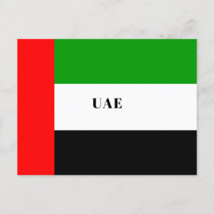 UAE - Flagga av UAE, märkt, Vykort