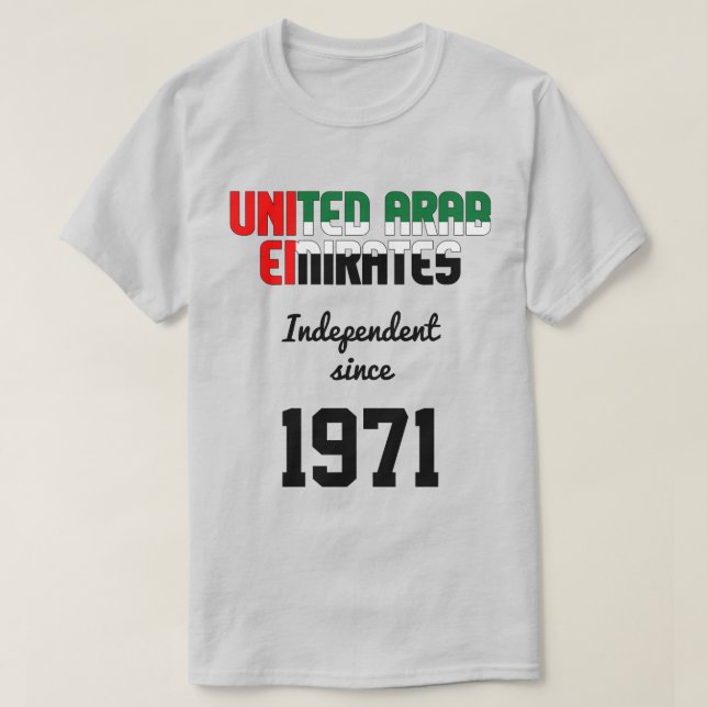 UAE Flagga Independence Firande T Shirt (Design framsida)