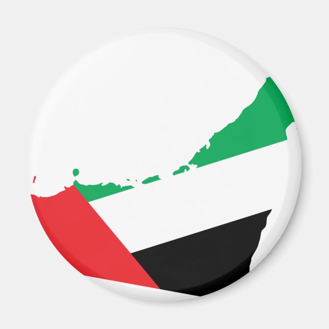 Uae flagga karta magnet (Framsidan)