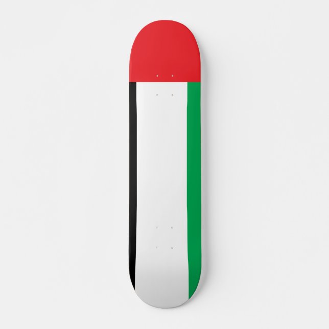 Uae-flagga Mini Skateboard Bräda 18,5 Cm (Framsida)