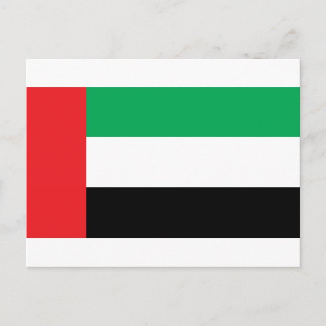 Uae Flagga Vykort (Framsida)