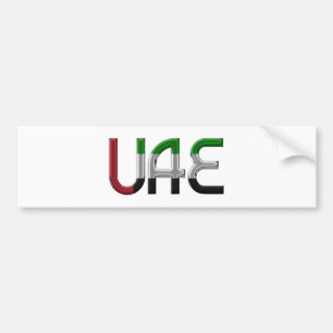 UAE Förenade Arabemiraten Flagga Färg Typografi Bildekal