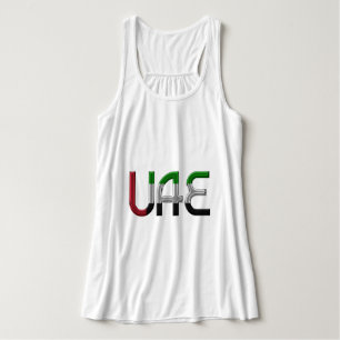 UAE Förenade Arabemiraten Flagga Färg Typografi Linne Med Racerback