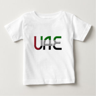 UAE Förenade Arabemiraten Flagga Färger Typografi T-shirt