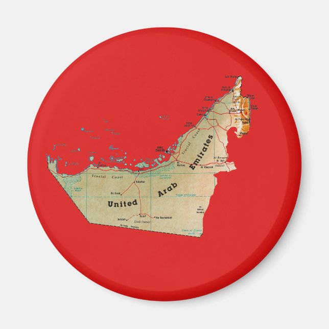 UAE Karta Magnet (Framsidan)