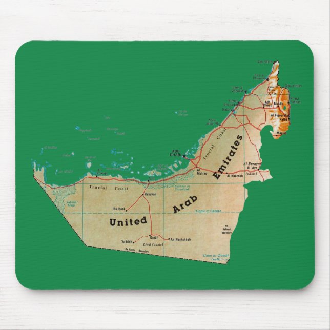 UAE Karta Mousepad Musmatta (Framsidan)