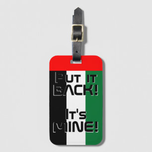 UAE National Flagga Funny Patriotic Bagagebricka